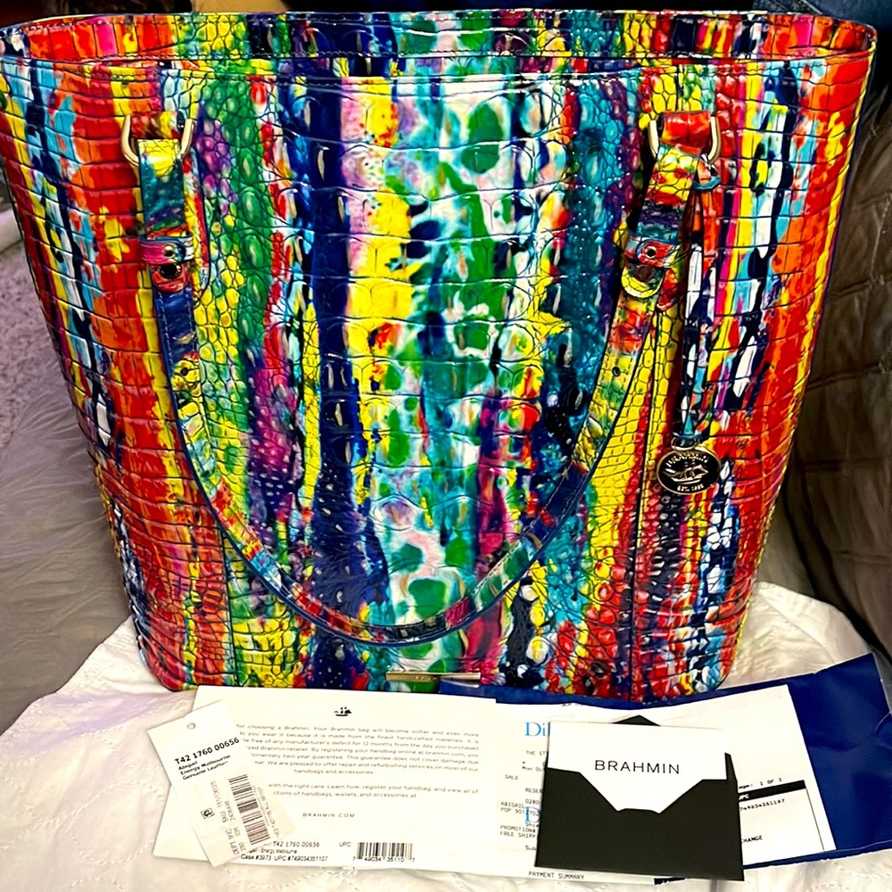 Like New Brahmin Abigail Energy Melbourne Leather Tote